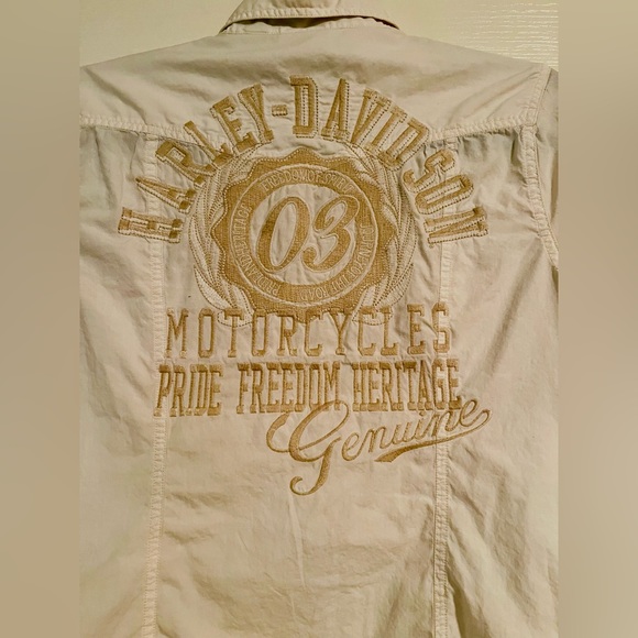 Beautiful Ladies Harley Davidson Button Down Anniversary Edition Shirt. - Picture 5 of 10